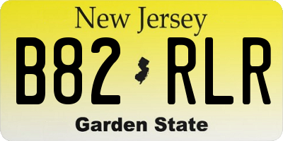 NJ license plate B82RLR