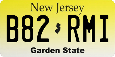 NJ license plate B82RMI
