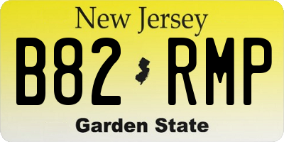NJ license plate B82RMP