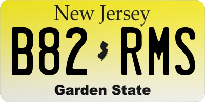 NJ license plate B82RMS