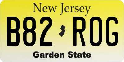 NJ license plate B82ROG