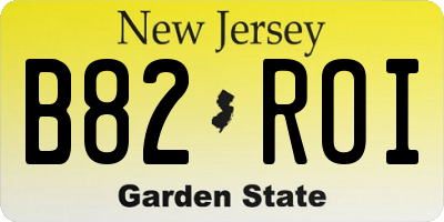 NJ license plate B82ROI