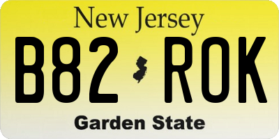 NJ license plate B82ROK
