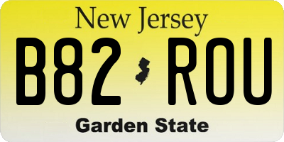 NJ license plate B82ROU