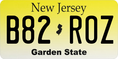 NJ license plate B82ROZ
