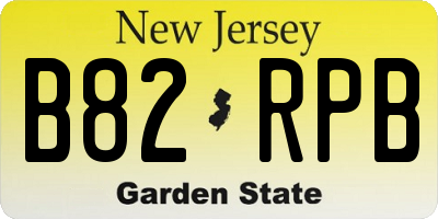NJ license plate B82RPB