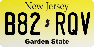 NJ license plate B82RQV