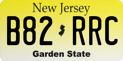 NJ license plate B82RRC