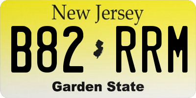 NJ license plate B82RRM