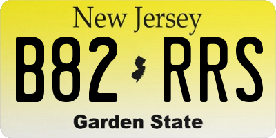 NJ license plate B82RRS
