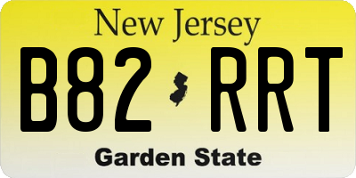 NJ license plate B82RRT