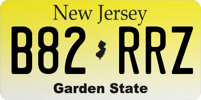NJ license plate B82RRZ