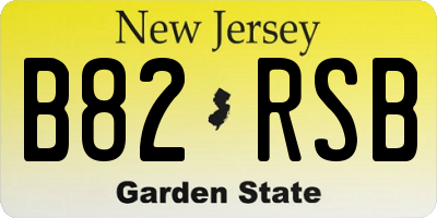 NJ license plate B82RSB