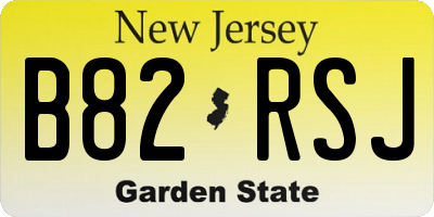 NJ license plate B82RSJ