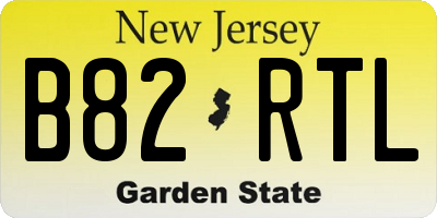 NJ license plate B82RTL