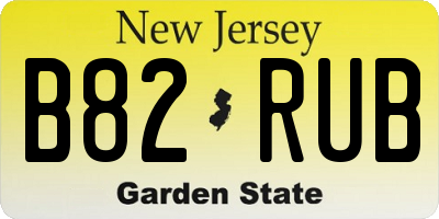 NJ license plate B82RUB