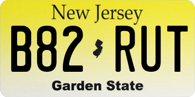 NJ license plate B82RUT
