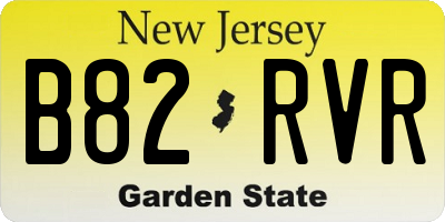 NJ license plate B82RVR