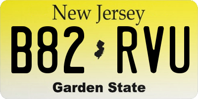 NJ license plate B82RVU
