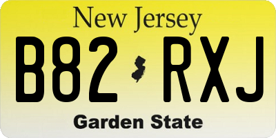 NJ license plate B82RXJ