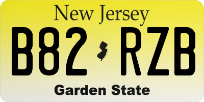 NJ license plate B82RZB