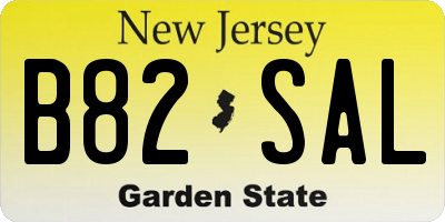NJ license plate B82SAL