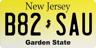 NJ license plate B82SAU
