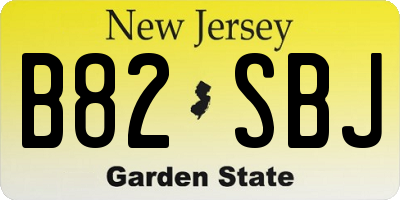 NJ license plate B82SBJ