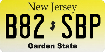 NJ license plate B82SBP