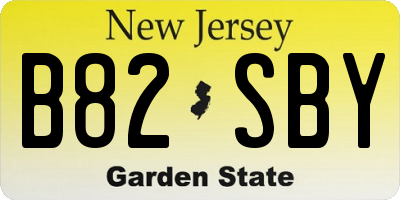 NJ license plate B82SBY