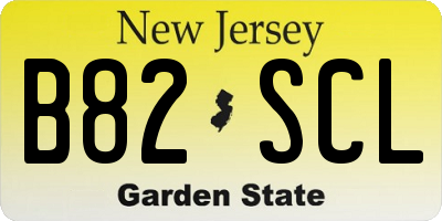 NJ license plate B82SCL