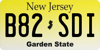 NJ license plate B82SDI