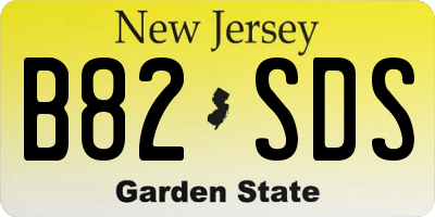 NJ license plate B82SDS