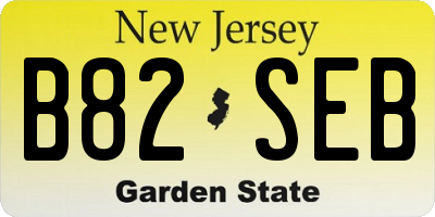 NJ license plate B82SEB