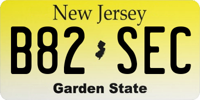 NJ license plate B82SEC