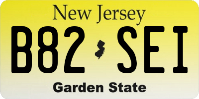 NJ license plate B82SEI