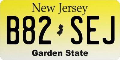 NJ license plate B82SEJ