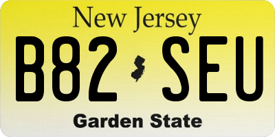 NJ license plate B82SEU
