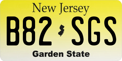 NJ license plate B82SGS
