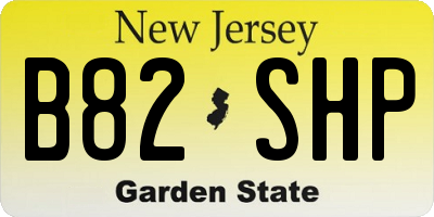 NJ license plate B82SHP