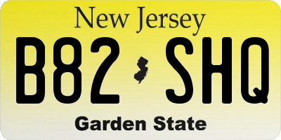 NJ license plate B82SHQ