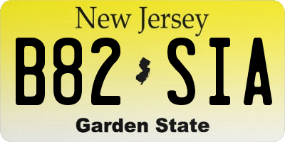 NJ license plate B82SIA