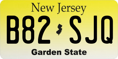 NJ license plate B82SJQ