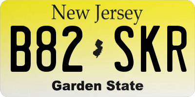NJ license plate B82SKR