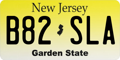 NJ license plate B82SLA