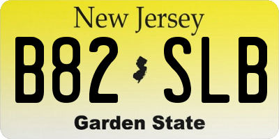 NJ license plate B82SLB