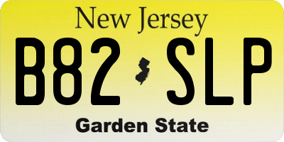 NJ license plate B82SLP