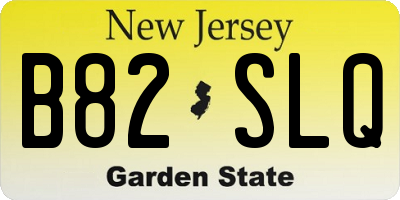 NJ license plate B82SLQ