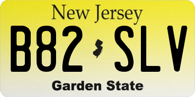 NJ license plate B82SLV