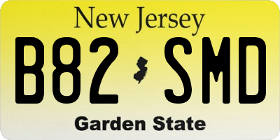 NJ license plate B82SMD